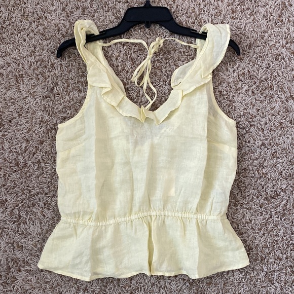 Anthropologie Cloth & Stone linen peplum tank NWT - Picture 3 of 7